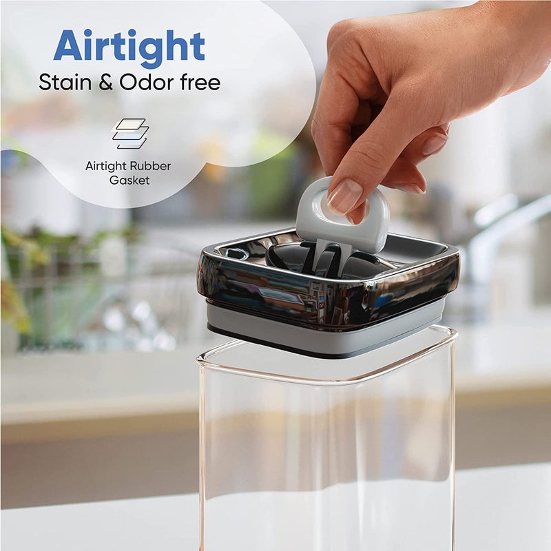 Chef's Path - Airtight Storage Boxes Set - 10 Labels and Markers - Kitchen and Pantry Storage - BPA Free - Plastic Storage Boxes with Upgraded Lids (6 Pieces - 1.5L) - Image 5